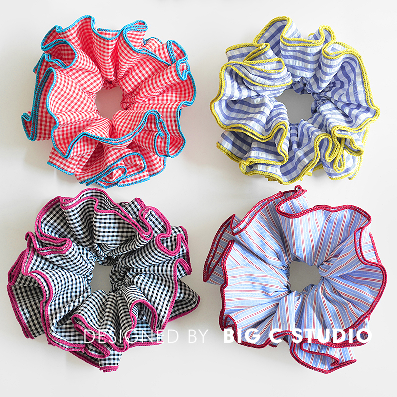 多巴胺大肠发圈丸子头马尾头绳