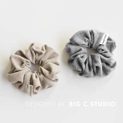 韩版复古针织柔软发圈