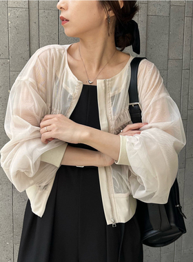 日单CAPR**X LE**GE纯原2025新品优雅气质百搭半透衬衫短外套