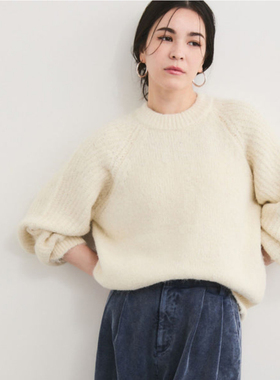 日单LE CER**纯原2025秋新款休闲慵懒风宽松百搭圆领套头针织毛衣