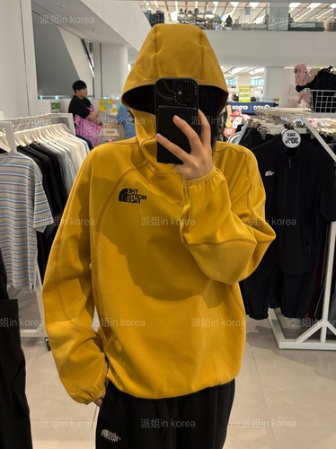 派姐inKorea北面白标26潮酷连帽长袖卫衣男女NM5PS51