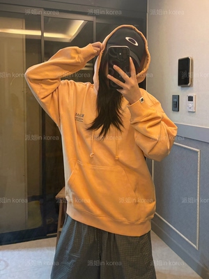 派姐in korea 柯达KODAK经典纯色连帽长袖卫衣男女K6323LHDN1