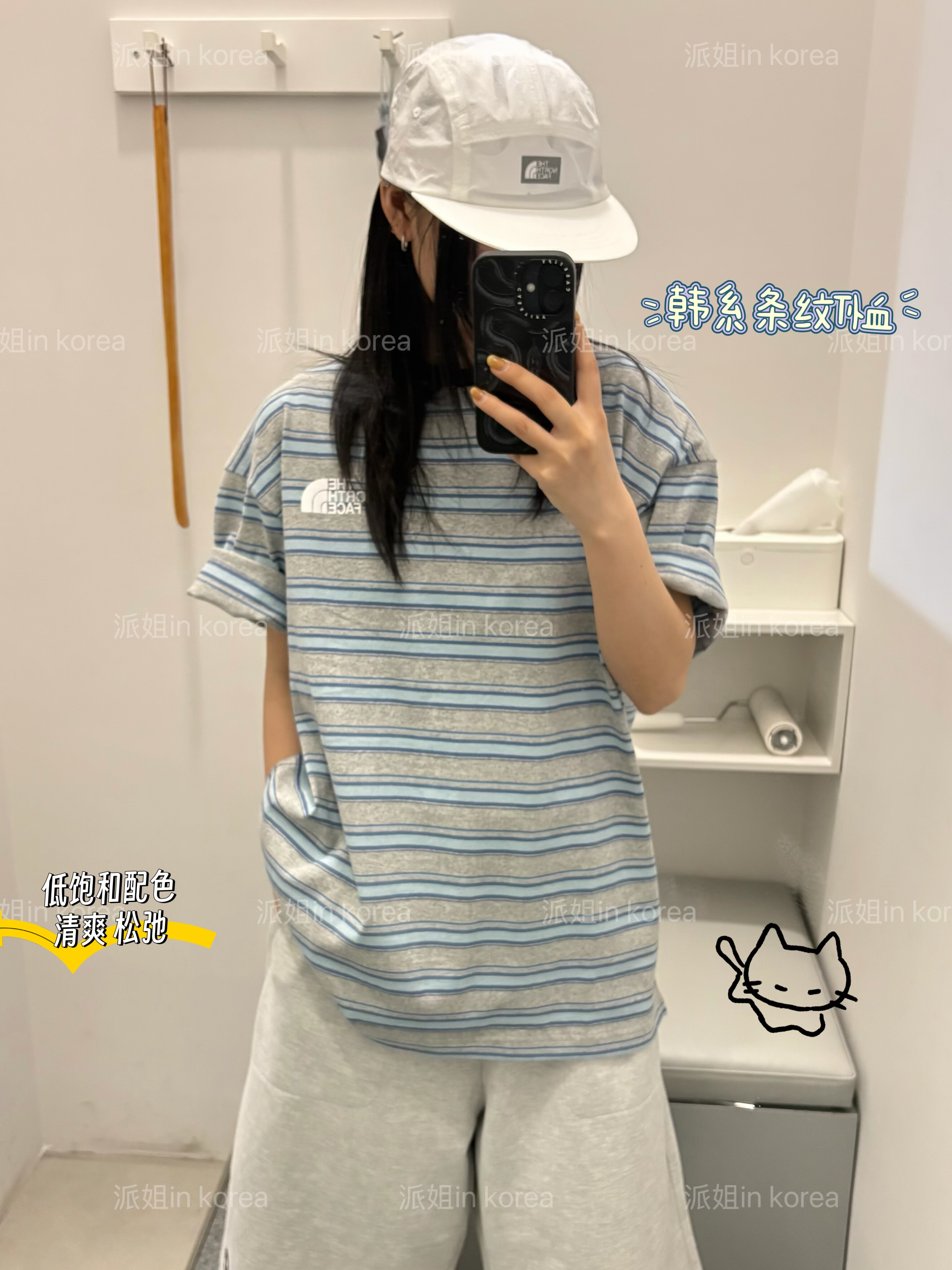 派姐inKorea北面白标26户外休闲衣
