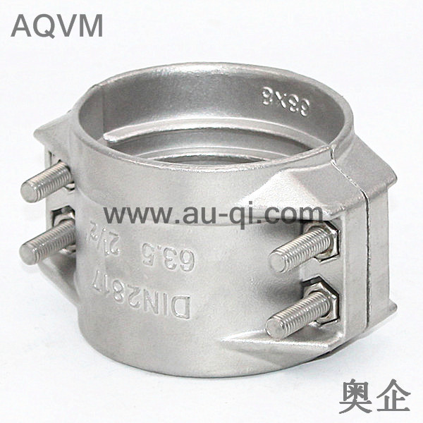 304精铸软管喉箍安全夹双螺栓