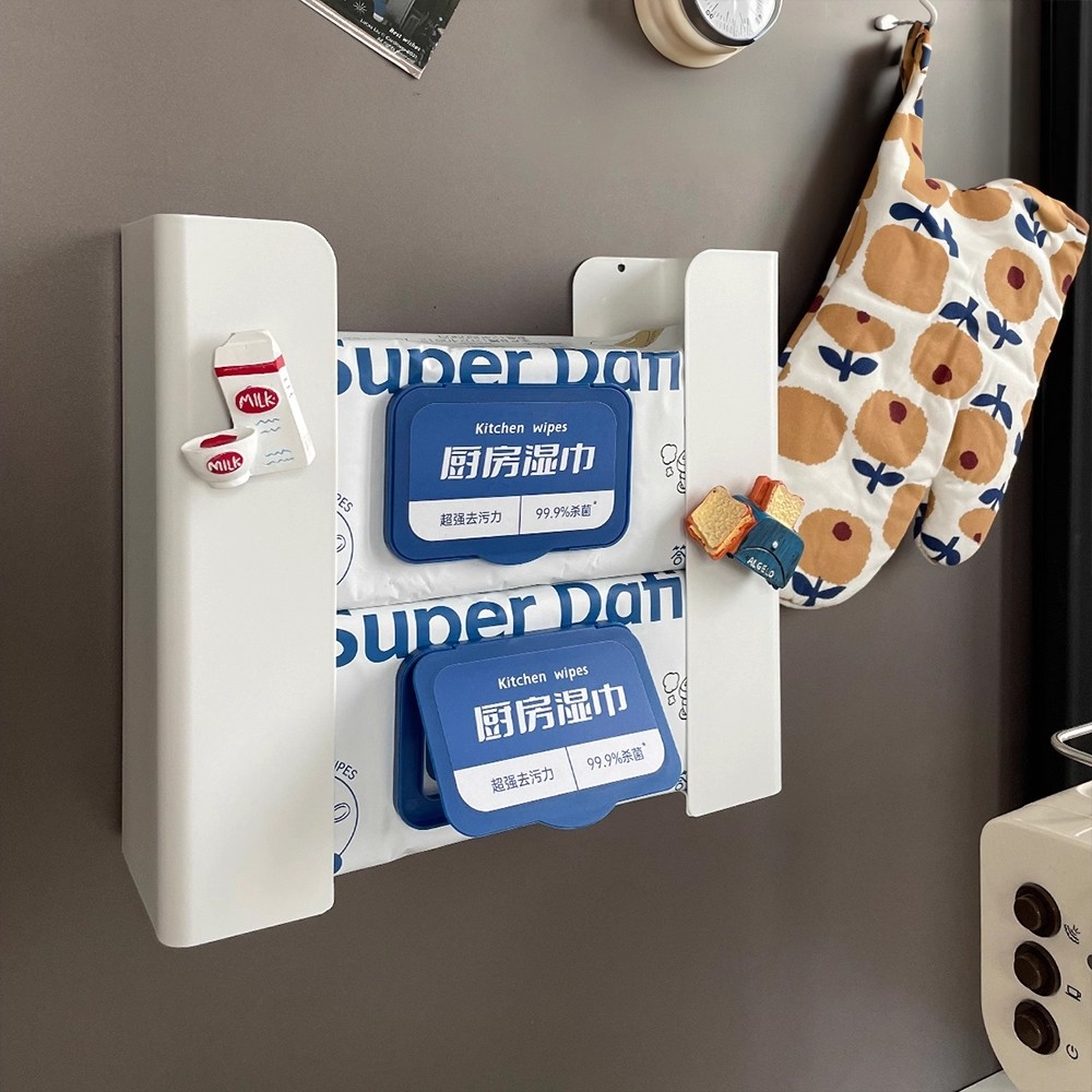 磁吸纸巾盒收纳置物架湿纸巾冰箱