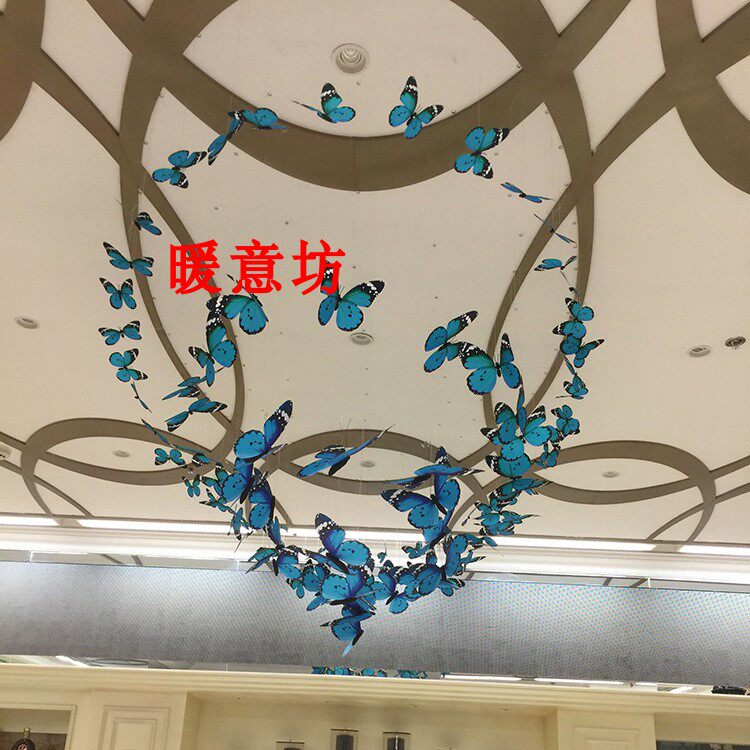 仿真蝴蝶彩色立体婚庆摄影吊挂款壁饰