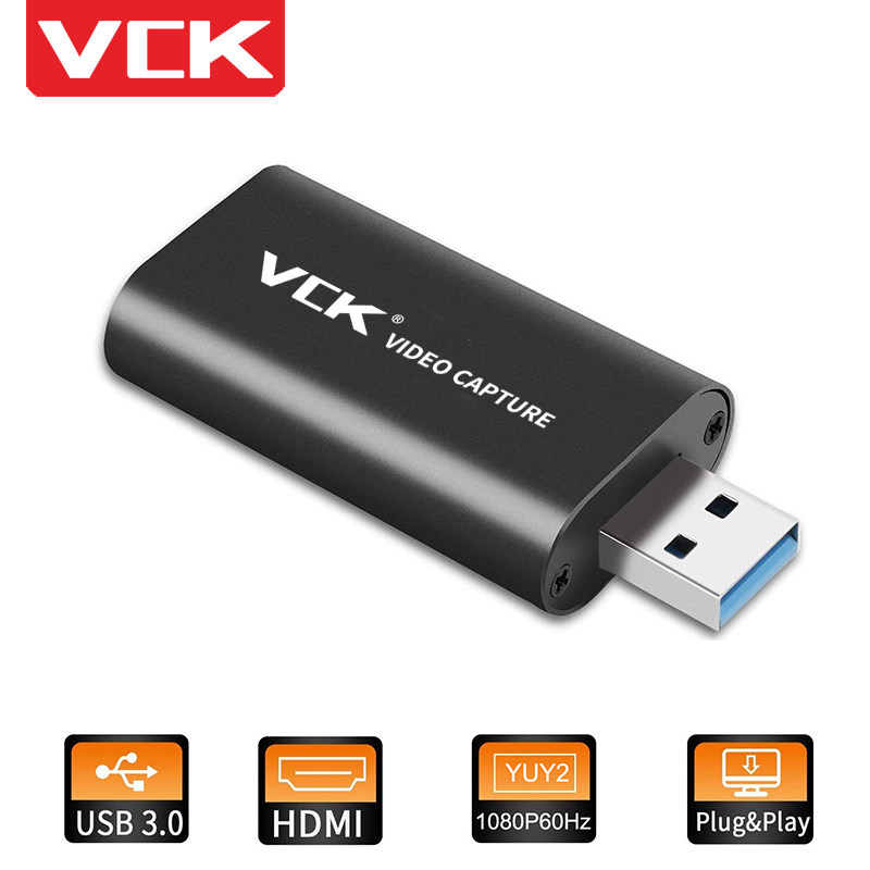 VCK 비디오 캡처 카드 HDMI TO USB3.0 고화질 게임 콘솔 스위치 컴퓨터 라이브 방송 화면 녹화에 연결된 휴대폰
