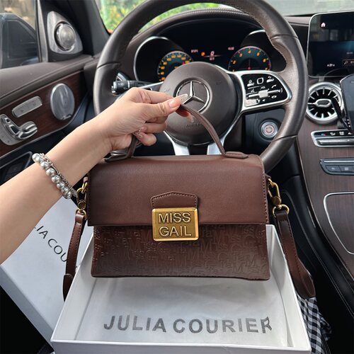 JULIA COURIER女包高级感字母小方包包女2026新款单肩斜挎包通勤