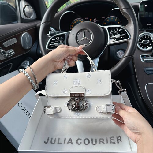 JULIA COURIER女包高级感磨砂盒子包包女2026新款单肩斜挎小方包