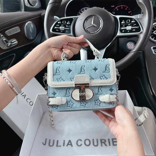 JULIA COURIER女包高级感刺绣小方包包女2026新款单肩斜挎手提包