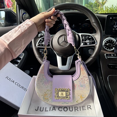 JULIACOURIER女包高级感国风腋下包包2026新款潮月牙包单肩斜挎包