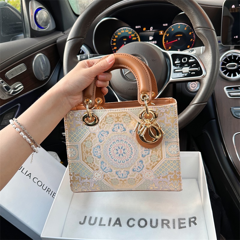 JULIACOURIER女包新中式刺绣戴妃包包女高级感单肩斜挎小方包通勤