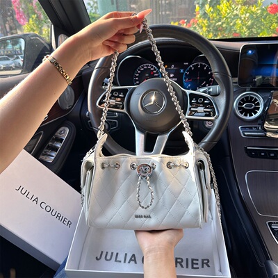 JULIA COURIER女包小香风菱格腋下包包女2026新款链条单肩斜挎包