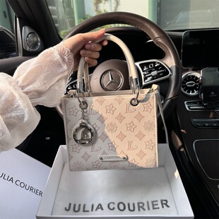 JULIA COURIER女包高级感压纹戴妃包包女2026新款单肩斜挎小方包