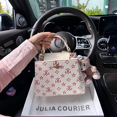JULIACOURIER女包高级感压纹小方包2026新款大容量单肩斜挎手提包
