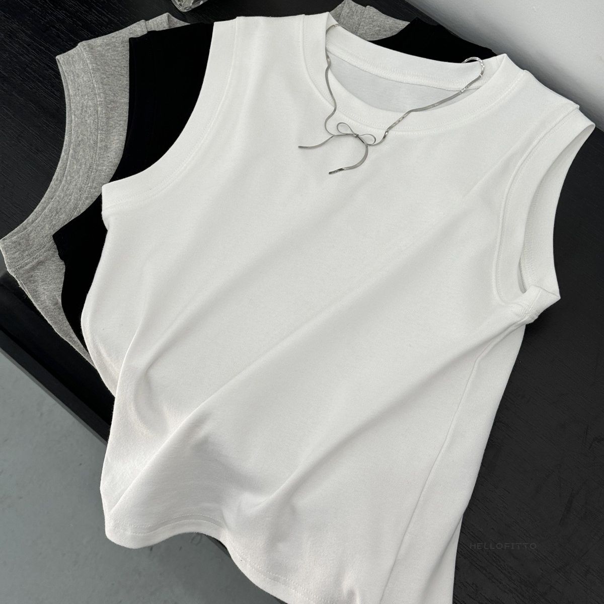 超好穿~四季可穿基础款遮副乳圆领无袖背心显瘦休闲无袖内搭打底