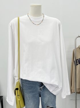 长袖T恤简约百搭常规棉女士