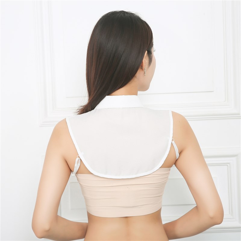 韩版假领子雪纺白色黑色衬衫假领水钻春季女衬衣假衣领B91B