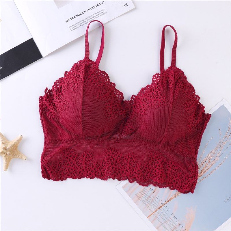 蕾丝抹胸内衣女新款裹胸无钢圈镂空美背吊带背心聚拢睡眠文胸,女装/女士精品,背心吊带,淘宝优惠券,粉丝福利购,淘宝优惠卷