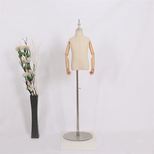 儿童模特道具半身人台带头带手橱窗展示架小孩男女童装店模特架子
