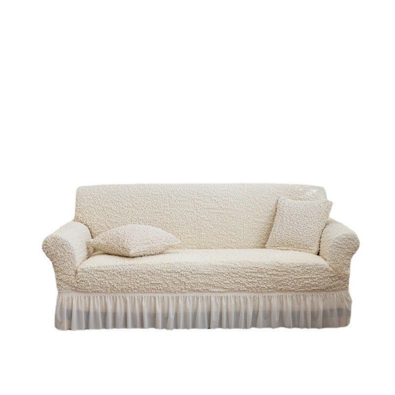 工厂北欧风奶油云朵泡泡纱沙发套罩弹力全包花边款沙发套纯色,居家布艺,沙发套,淘宝优惠券,粉丝福利购,淘宝优惠卷