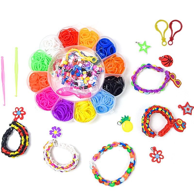 梅花盒600根皮筋彩虹织机套装 iy编织手链彩虹手环出口热卖,饰品/流行首饰/时尚饰品新,手链,淘宝优惠券,粉丝福利购,淘宝优惠卷