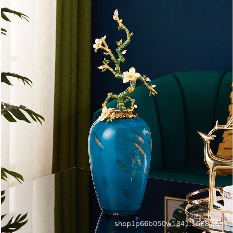 花瓶摆件客厅插花干陶瓷青花瓷装饰品家居轻奢中式,特色手工艺,其他特色工艺品,淘宝优惠券,粉丝福利购,淘宝优惠卷