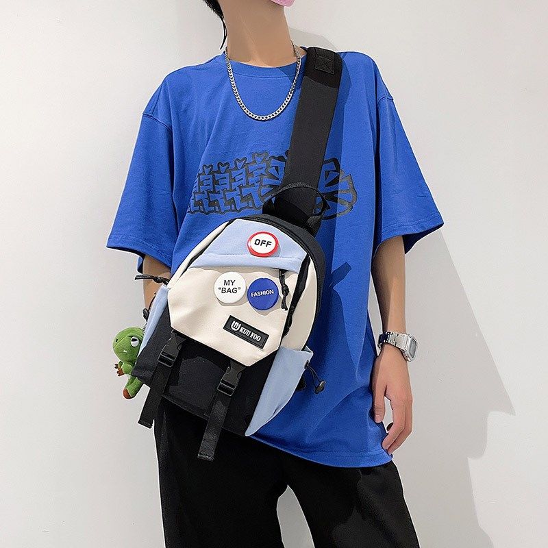 潮牌胸包日韩斜挎包情侣款挎包女休闲运动男生斜挎包大学生单肩包,运动包/户外包/配件,双肩背包,淘宝优惠券,粉丝福利购,淘宝优惠卷