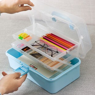 三层多功能收纳盒药箱手提式塑料收纳箱储物箱儿童药箱工具箱