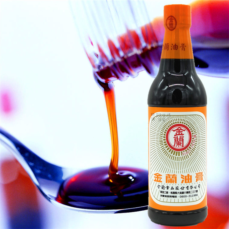 金兰酱油膏590ml台湾制造调味品酱料理甘醇浓稠汁沾卤味肉饭烹饪