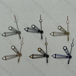 新款海马300表针适用2824潜水表绿夜光指针改装8215机芯深蓝色针