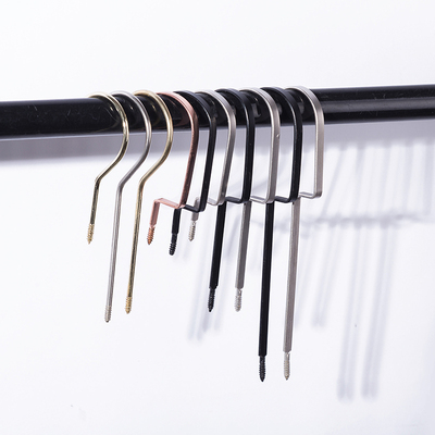 黑色圆钩金色扁钩塑料衣架加长钩实木衣架裤夹钩子服装店衣架配件