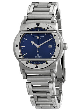 代购正品Certina雪铁纳DS Cascadeur蓝盘女士手表C129.8100.42.59