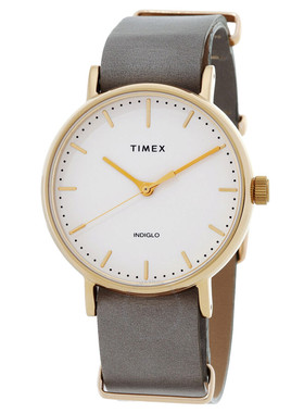 美国直邮正品Timex天美时Fairfield女士白盘皮带手表TW2P98500VQ