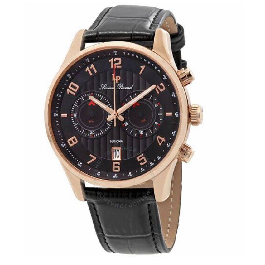 直邮代购正品lucien piccard男表夜光多功能手表lp-11187-rg-01