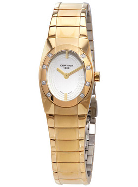 直邮代购正品Certina雪铁纳DS Spel迷你女士白盘手表C32271545111