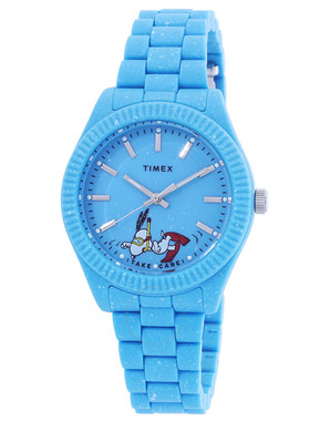 美国直邮购正品Timex天美时Peanuts女士蓝色休闲手表TW2V53200JR