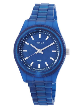 美国直邮代购正品Timex天美时蓝色休闲男士太阳能手表TW2W56200JR