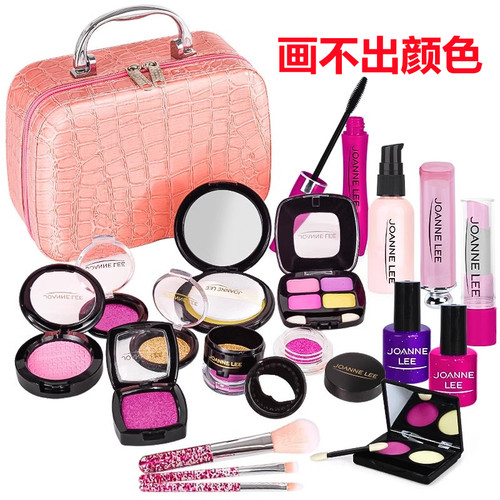 跨境小女孩仿真化妆品儿童梳妆玩具套装公主过家家手提包包化妆盒