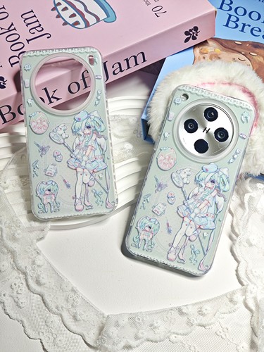 【牙疼诊疗室】原创薄荷绿亮面磨砂防摔findx8x200promini手机壳