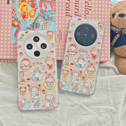 【宅家记】原创卡通女孩x8x200pm防摔imd亮面少女心手机壳保护壳