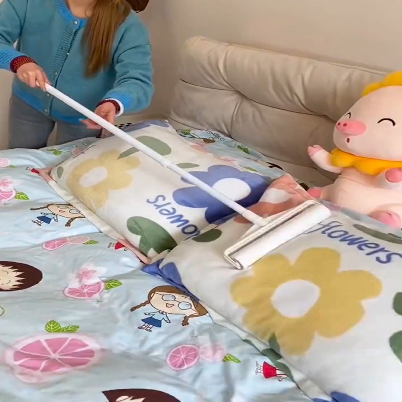 粘毛器滚筒长杆强力粘尘纸