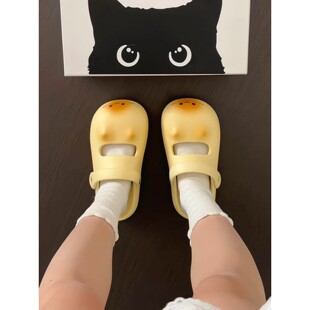 面包小猫拖鞋女款2026新款拖鞋室内家居外穿防滑耐磨可爱凉拖鞋