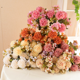 仿真花假花绢花婚庆装 北欧蒲公英 饰花小把花插花餐桌摆设小把花