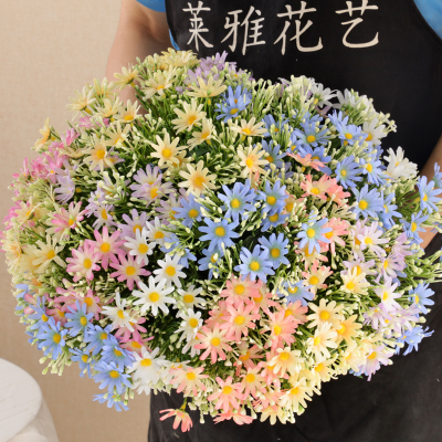 新款秋野菊花田园碎花仿真花盆栽
