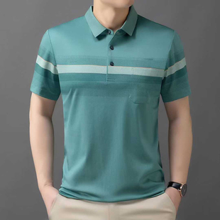 翻领短袖 中老年男士 polo衫 宽松高档半袖 上衣 2026夏季 爸爸装 新款