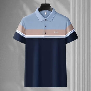 翻领短袖 中老年男士 polo衫 宽松高档半袖 上衣 2026夏季 爸爸装 新款