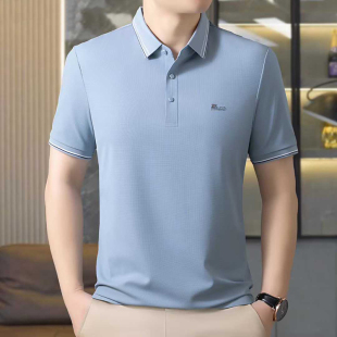 翻领短袖 中老年男士 polo衫 宽松高档半袖 上衣 2026夏季 爸爸装 新款