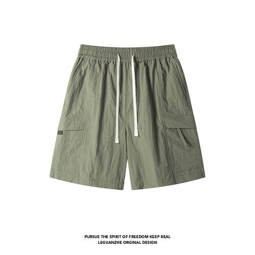 재고있음速干短裤男士夏季外穿冰丝防晒男款休闲裤男运动五分裤子