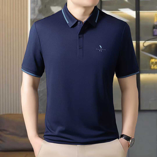 翻领短袖 中老年男士 polo衫 宽松高档半袖 上衣 2026夏季 爸爸装 新款
